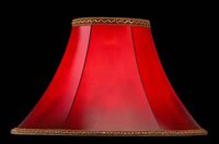 Lite Source Red Faux Leather Bell Shade CH122-16