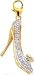 High Heeled Shoe, 14K Gold Diamond Charm
