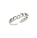 Toe Ring - Sterling Silver Antiqued Cut-out Hearts Toe Ring