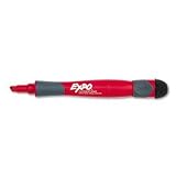 Expo Dry Erase Marker with Grip and Eraser, Chisel Tip, Red SAN80789