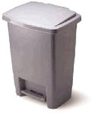 Rubbermaid ステップオン ウエストバスケット ダークグレイ 2841