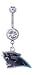 Carolina Panthers belly button ring