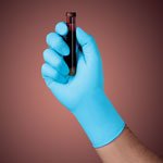Kimberly Clark Safeskin Blue Smooth Nitrile Exam Gloves, Medium N330, 1 Box of 100 Gloves