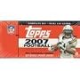 2007 Topps Football Factory Sealed Hobby Version 440 Card Set with 5 Bonus Rookie Cards! This Set Is Loaded with Stars and Rookies Including Tom Brady, LaDainian Tomlinson, Philip Rivers, Ben Roethlisberger, Reggie Bush, Vince Young, Randy Moss, Michael Vick, Peyton Manning, Eli Manning, Brett Favre, Donovan McNabb, Brady Quinn, JaMarcus Russell, Kevin Kolb, Adrian Peterson, Marshawn Lynch, Dwayne Jarrett and Many More!