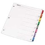 Index Dividers W/Table Of Contents,Punched,31-Tab,Multi, Sold as 1 set