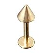 Gold Plated Labret (Spike) Sold as a Pair