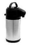 Update International NVSP-30BK Sup-R-Air Stainless Steel Body and Liner with Button Top - 3.0 Liter