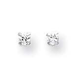 Sardelli - 14k White Gold 2.75mm Cubic Zirconia Post Earrings