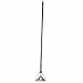 Stirrup Style has 1" vinyl-coated metal handle with a thumbscrew release mechanism. Head is made of heavy, zinc-plated metal to prevent rust. Lightweight and easy to use. Use with economy mop refills (sold separately).