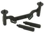 RPM Adjustable Front Body Mounts Posts for Slash, Rustler, Nitro Slash, Black by HRP Distribution