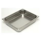 Next Day Gourmet Stainless Steel Steam Hotel Pan Half Size 2-1/2"D