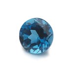 1.39 Cts of AAA 7 mm Round Loose London Blue Topaz ( 1 pc ) Gemstone