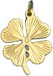 Four Leaf Clover, 14K Gold Charm