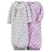 Carters Baby Girl 2-pack Sleeper Gowns (One Size, Purple)
