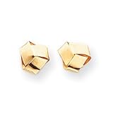 14k Gold Love Knot Band Earrings