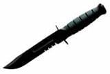 Ka-Bar Short Kabar/Serrated Edge Blk Fixed Blade Knife 1259