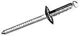 1/4 Black Ford Rear Bumper Rivet (25 count)