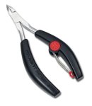 Henckels Cuticle Nipper With Black Synthetic Handles- Nickel Plated- Satin Finished