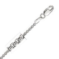 14k White Gold Round 16 Inch X 1.4 mm Box Chain Necklace