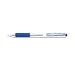 Pilot EasyTouch Retractable Ballpoint Pens, Fine Point, Refillable, Clear Barrel, Blue Ink, 12-Count, 32211