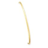 14k 2mm Diamond-Cut Tube Bangle Bracelet