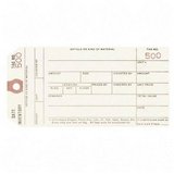 Inventory Tags, Series 1-500, 6-1/4x3-1/8, Manila, Sold as 1 box