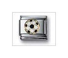 Soccer Ball Black & White Classic Enamel, Italian Charm by Nomination Charms