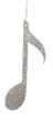 Seasons of Elegance Gold Glitter Quaver 8th Music Note Christmas Ornament