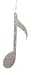 Seasons of Elegance Gold Glitter Quaver 8th Music Note Christmas Ornament