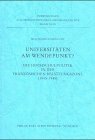 Universitäten am Wendepunkt?