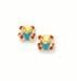 14k Enamel Childrens Teddybear Earrings