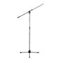 QuikLok A206 Pro Straight Microphone Stand - Tripod Base with Telescopic Boom (Black)