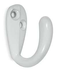 Battalion 1XNG8 Coat Hook, Single Hook, White