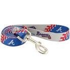 Atlanta Braves M Dog Pet Lead Leash Authentic Colors 6'