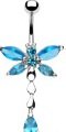 Belly Button Ring Navel Dragonfly Dangle Body Jewelry 14 Gauge