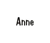 Clearly Charming Name Anne RED HEART Laser Italian Charm Link