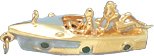 Love Boat, 14K Gold Charm