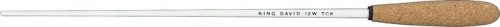 King David Duco Tapered Cork Baton  White 16 Inch