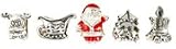 Lovelinks by Aagaard Sterling Silver Merry Christmas Collection Murano Glass Bead Set For Charm Bracelets