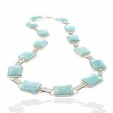 Rectangular Larimar Choker