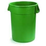 IMAGE OF Round Trash Waste Container Green 44 Gal. - Each