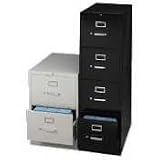 4-Drawer Legal File, Vertical, 18-1/4x25x52, Black