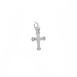 Sterling Silver Charm Small Gothic Cross Christian