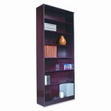 Alera Premium Grade Veneer Bookcase, Seven-Shelf, 84 High, Mahogany 15462 / ALE15462