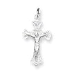 Sterling Silver Crucifix Pendant with 20 Inch Sterling Silver Chain
