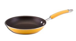 Rachael Ray Porcelain Enamel Nonstick 10-Inch Open Skillet, Yellow