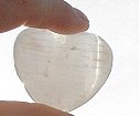 30mm Selenite Puff Heart Mystical Meditation Crystal
