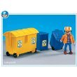 Playmobil Sanitation Worker with 3 Garbage Bins