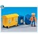Playmobil Sanitation Worker with 3 Garbage Bins