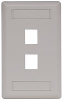 IFP12OW - Hubbell 2-Port Rear-Loading Single-Gange Faceplate, Office White, Pack of 5